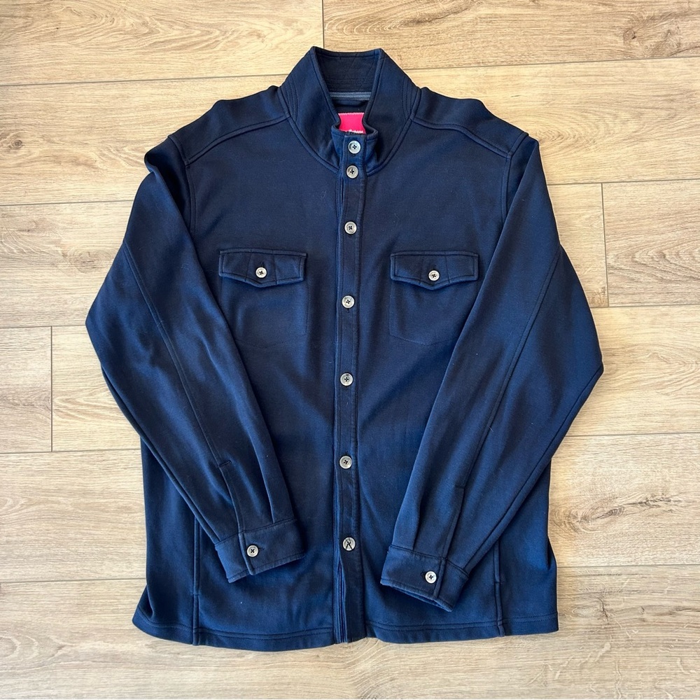 Tommy Bahama Dark Blue Button-Up Jacket